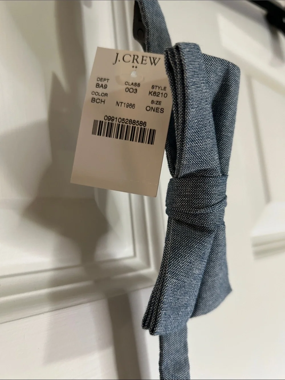 J. Crew Blue Chambray Bow Tie